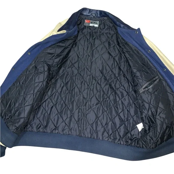 Vintage Toronto Maple Leafs NHL Nike 2000’s Wool & Leather Jacket Size XXL TML - Picture 3 of 11